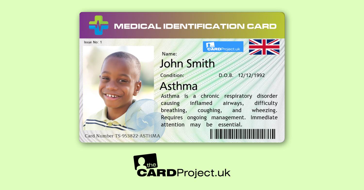 Asthma Premium Medical ID Card  (FRONT)